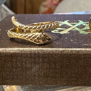 Gold plated Snake Ring size 7 - NWOT